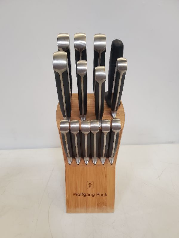 Photo 1 of Wolfgang Puck 14 Piece Knives Cutlery Knife Set WITH WOOD BLOCK