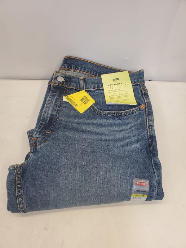 Photo 3 of Levi's Men's 514 Straight Fit Eco Performance Jeans -size 34W x34L