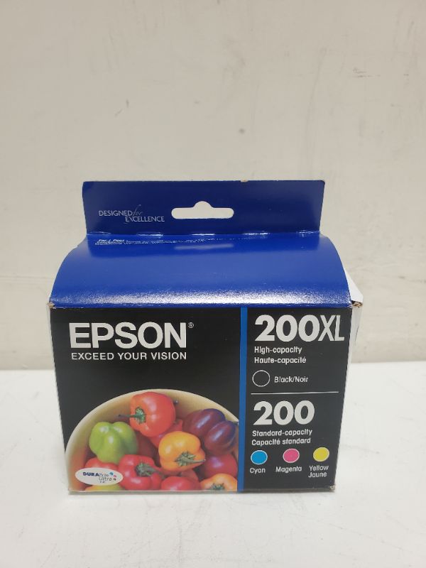 Photo 2 of EPSON T200 DURABrite Ultra Ink High Capacity Black & Standard Color Cartridge Combo Pack (T200XL-BCS) for select Epson Expression and WorkForce Printers, Black and color combo pack