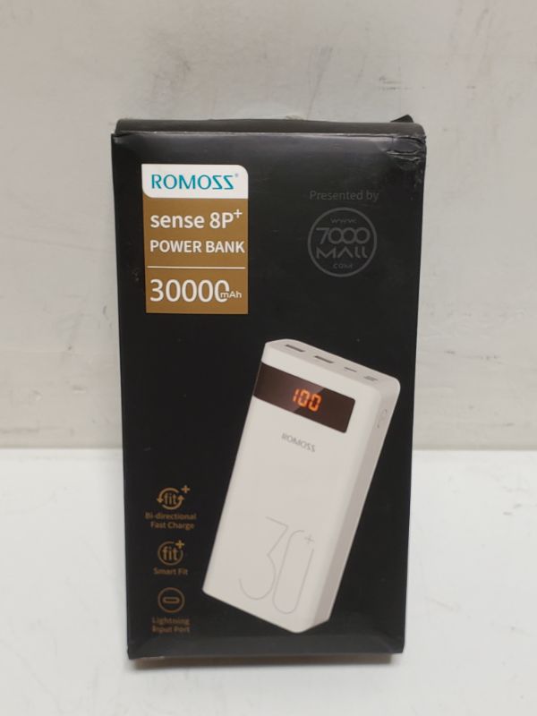 Photo 2 of ROMOSS Sense8P+ 30000mAh Power Bank, 18W Type C PD Fast Charge Portable Charger with 3 Outputs and 3 Inputs, Huge Capacity External Battery Pack Compatible with iPhone, iPad Pro, Samsung and More