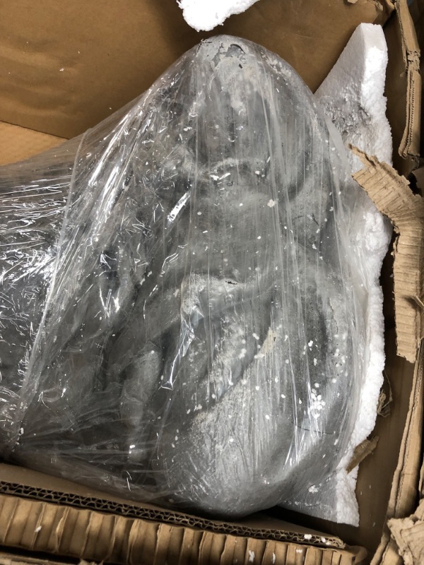Photo 3 of **Has a Crack**Kante R141006-C80021 Lightweight Sitting Meditating Buddha Zen Indoor Outdoor Statue, Natural Concrete