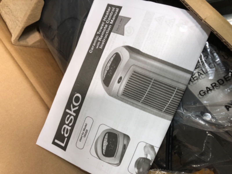 Photo 2 of Lasko 1500W Digital Ceramic Space Heater with Remote, 755320, Silver