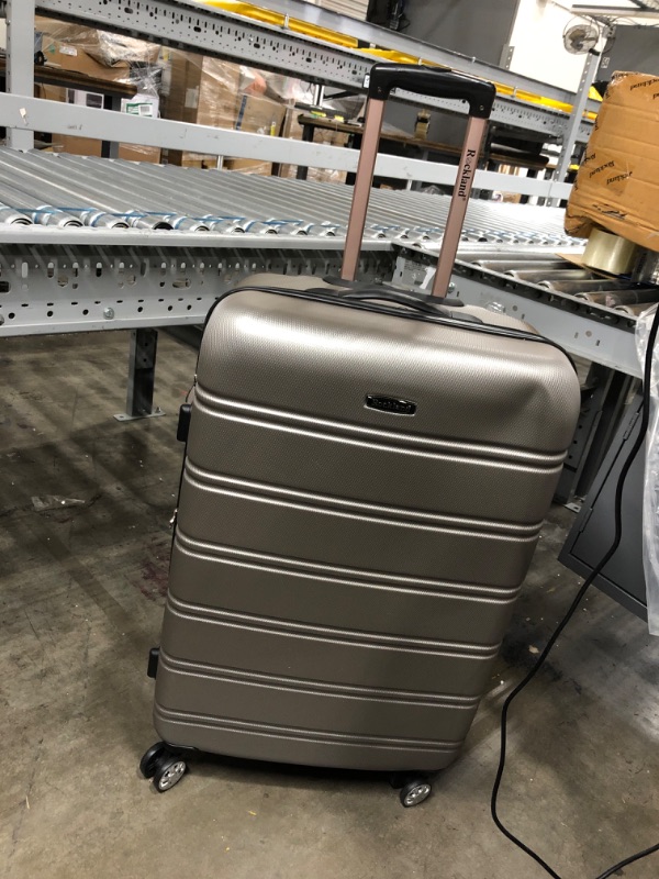 Photo 2 of Rockland Melbourne 28" Expandable Hardside Spinner Suitcase - Silver