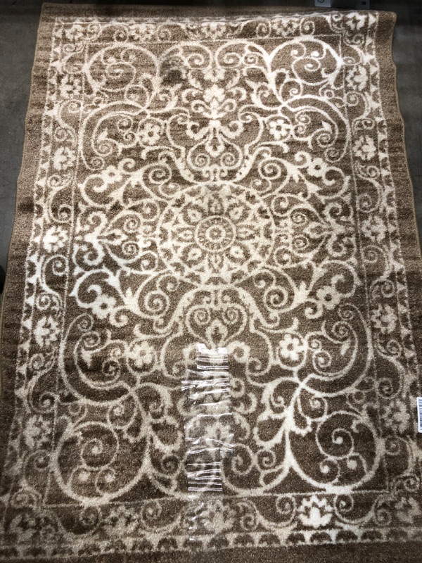 Photo 1 of 40"x60" brown and beige rug with desgin