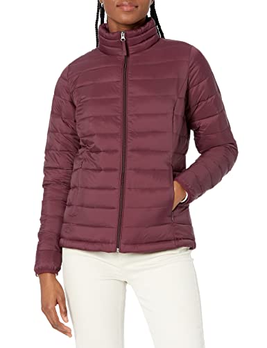 Photo 1 of Amazon Essentials Women's Lightweight Long-Sleeve Water-Resistant Puffer Jacket, Burgundy, X-Small
