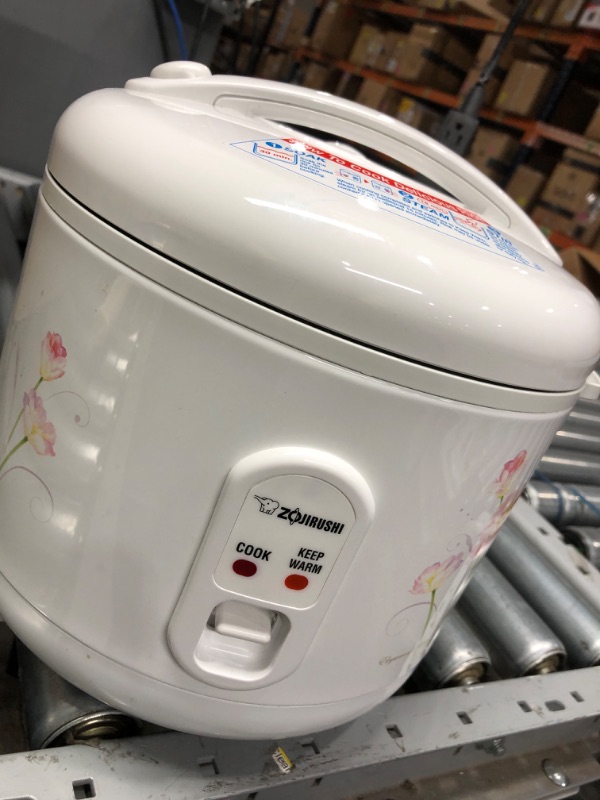 Photo 2 of **parts only, non-functional**
Zojirushi NS-RPC10FJ Rice Cooker and Warmer, 5.5-Cup (Uncooked), Tulip
