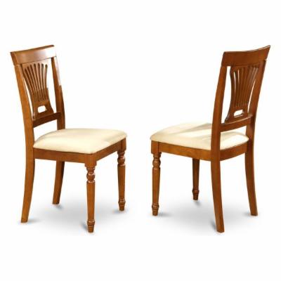 Photo 1 of **SEATS ARE A DIFFERENT COLOR**
East West Furniture Plainville 37" Fabric Dining Chairs in Brown (Set of 2)

