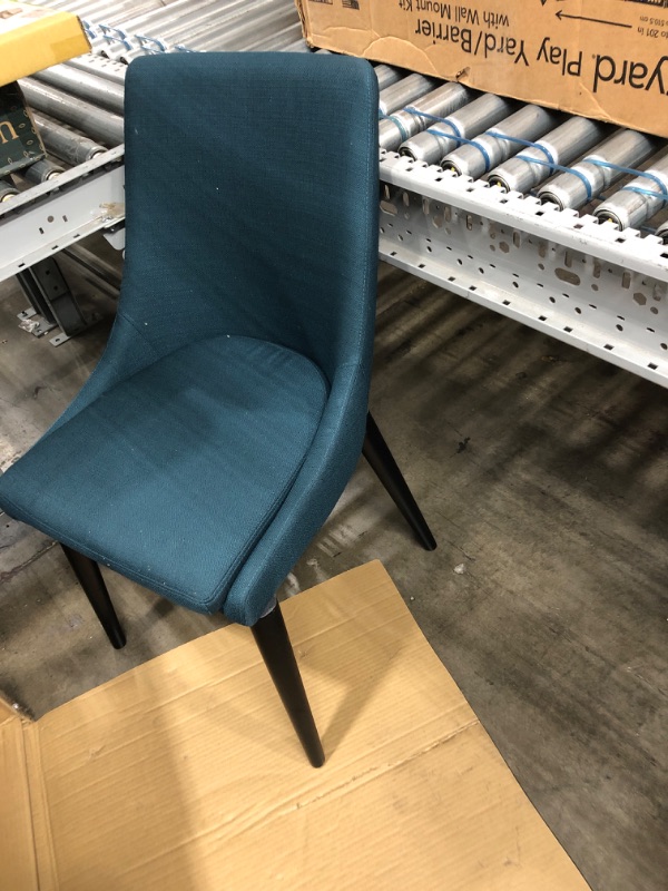 Photo 2 of **SEE COMMENTS**
Modway Viscount Upholstered Fabric Side Dining Chair, Black Teal
