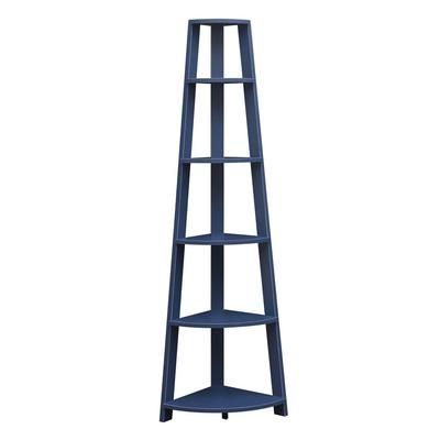 Photo 1 of 121095CBE Newport 5 Tier Corner Bookshelf, Cobalt Blue
