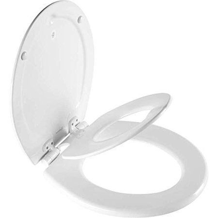 Photo 1 of Mayfair by Bemis 888SLOW 000 by Bemis NextStep2ï¿½ Round Enameled Wood Potty Training Toilet Seat White Never Loosens Removes for Cleaning Slow-Clo
