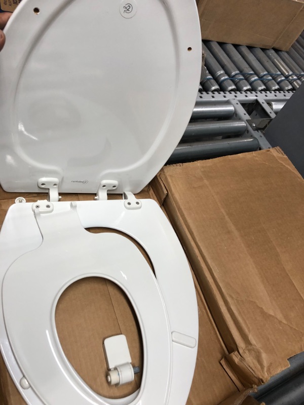 Photo 3 of Mayfair by Bemis 888SLOW 000 by Bemis NextStep2ï¿½ Round Enameled Wood Potty Training Toilet Seat White Never Loosens Removes for Cleaning Slow-Clo
