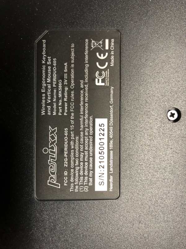 Photo 2 of Perixx PERIDUO-605 Wireless 2.4GHz Ergonomic Set: Split Full Size Keyboard and Vertical Mouse Membrane Low Profile Keys
