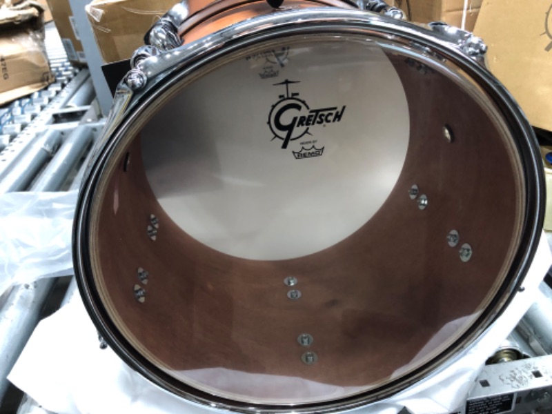 Photo 11 of **INCOMPLETE**MISSING ONE BOX
Gretsch CT1J404SWG Catalina Club 4-Piece Shell Pack with 20" Bass Drum, Satin Walnut Glaze

