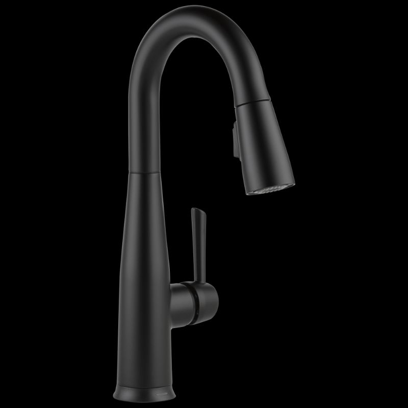 Photo 1 of 9913T-BL-DST Essa Single Handle Pull-Down Bar & Prep Faucet with ToucH2O Technology - Matte Black
