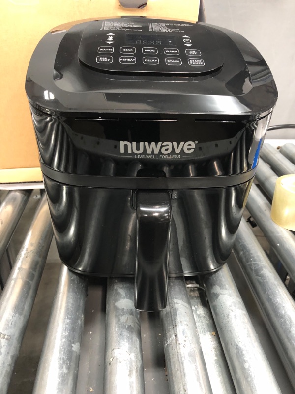 Photo 3 of Nu Wave Brio 7-in-1 Air Fryer Oven, 7.25-Qt with One-Touch Digital Controls, 50°- 400°F Temperature Controls in 5° Increments, Linear Thermal (Linear T) for Perfect Results, Black
