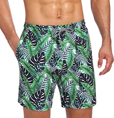 Photo 1 of Biwisy Mens Swim Trunks Quick Dry Swim Shorts with Mesh Lining Funny Beach Shorts  MEDIUM