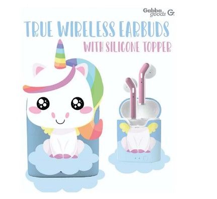 Photo 1 of Gabba Goods True Wireless Earbuds with Silicone Case & Unicorn Topper
