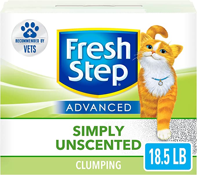 Photo 1 of Fresh Step Advanced Simply Unscented Clumping Clay Cat Litter, 18.5-lb box, 1 pack