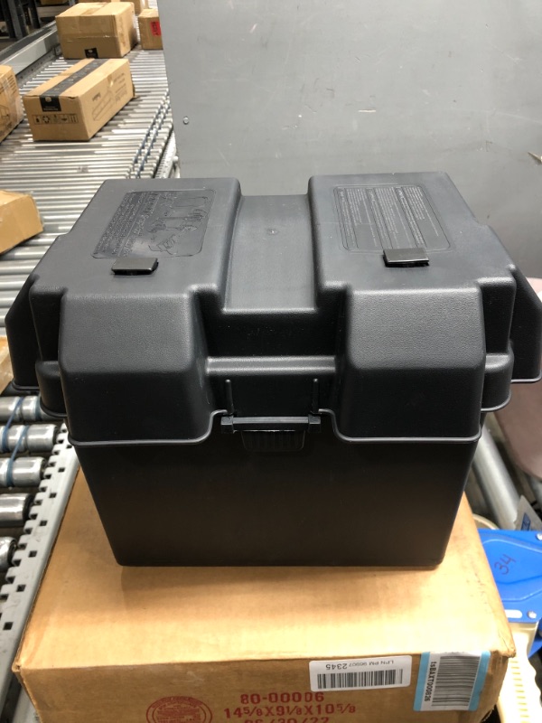 Photo 2 of (pack of 6)trailer Battery Box - Polypropylene Plastic, Snap Top Lid for 24 Series Battery
