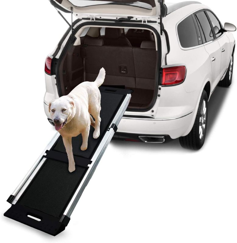 Photo 1 of All for Paws Deluxe Telescoping Dog Car Ramp, Portable Pet Travel Folding Ramp, Great for Cars, Trucks and SUVs, 69''
