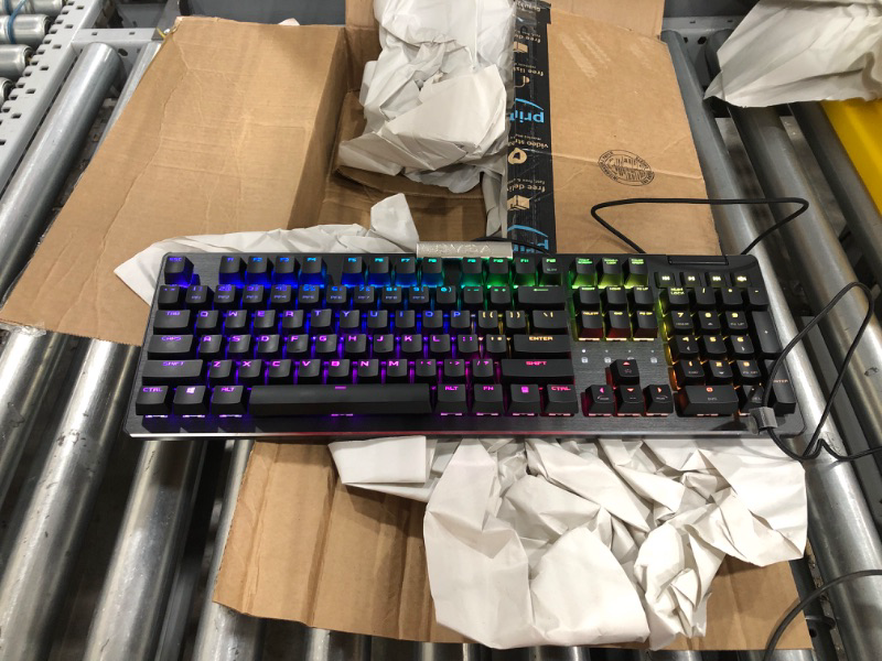 Photo 2 of EVGA Z15 RGB Gaming Keyboard, RGB Backlit LED, Hotswappable Mechanical Kailh Speed Silver Switches (Linear), 821-W1-15US-KR
