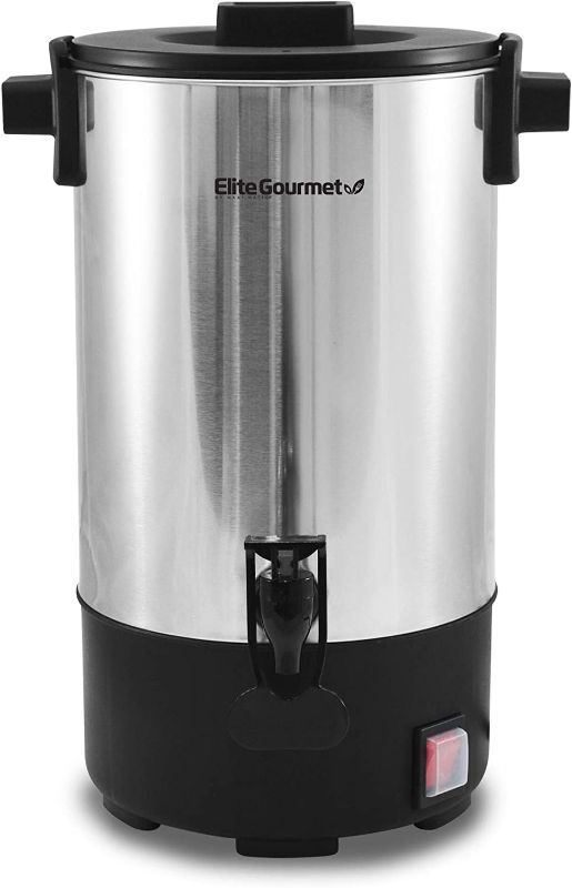 Photo 1 of Elite Gourmet CCM-035 30 Cup Electric Stainless Steel Coffee Maker Urn, Removable Filter for Easy Cleanup, Two Way Dispenser with Cool-Touch Handles