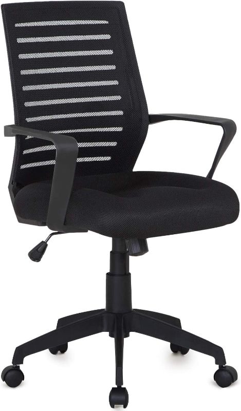 Photo 1 of VECELO Premium Mesh Chair With 3D Surround Padded Seat Cushion For Task/Desk/Home Office Work, Black
