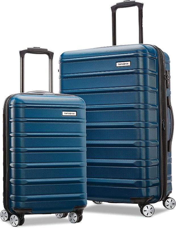 Photo 1 of Samsonite Omni 2 Hardside Expandable Luggage with Spinner Wheels, 2-Piece Set (20/24), Lagoon Blue
