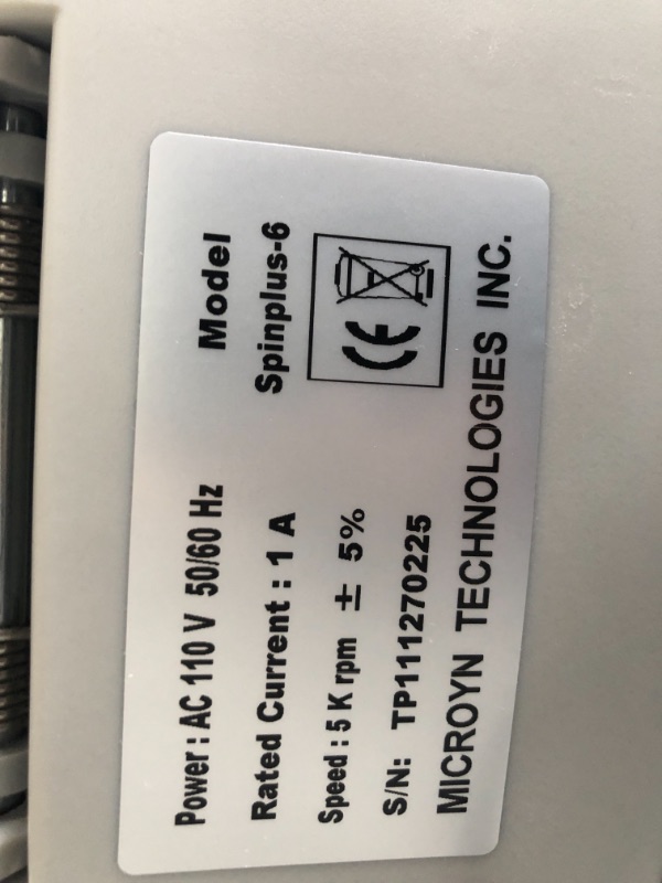 Photo 1 of please read clerk comments**Microyn Digital Bench-top Centrifuge, 100-5000rpm (Max. 3074xg), 6x15ml
