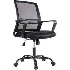 Photo 1 of Ergonomic Gray Mesh Chair Executive Home Office Chairs with Lumbar Support Armrest Rolling Swivel Adjustable Mid Back
