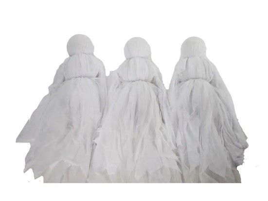 Photo 1 of 41 in. Light-Up Lawn Ghosts Halloween Prop