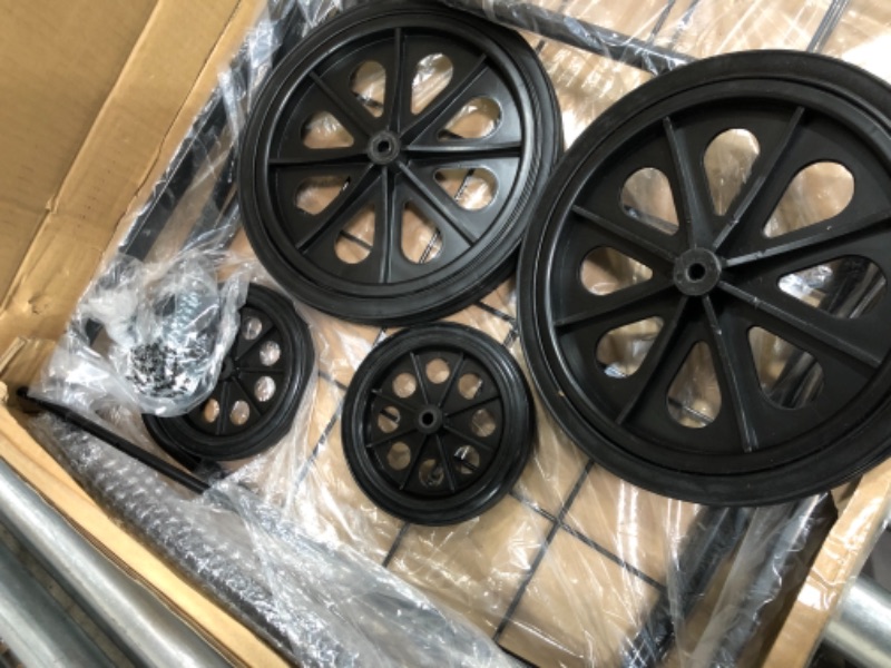 Photo 1 of winkeep Shopping Cart, Upgrade Dense Grid Bottom Folding Cart with 360° Rolling Swivel Wheels Heavy Duty Grocery Utility Cart for Multiple Uses Extra Large Grocery Cart Can Hold Up to 280 lbs
