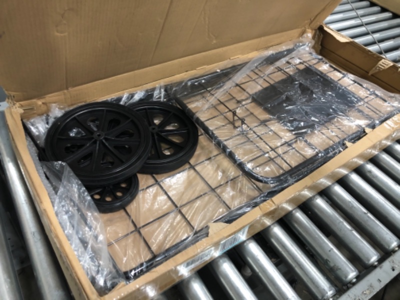 Photo 2 of winkeep Shopping Cart, Upgrade Dense Grid Bottom Folding Cart with 360° Rolling Swivel Wheels Heavy Duty Grocery Utility Cart for Multiple Uses Extra Large Grocery Cart Can Hold Up to 280 lbs
