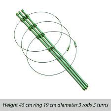 Photo 1 of 3Pcs Garden Plant Support Cage with Coating 30cm Flower Climbing Trellis Green