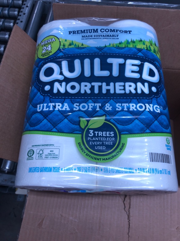 Photo 2 of Quilted Northern Ultra Soft & Strong Toilet Paper, 18 Mega Rolls = 72 Regular Rolls, 2-ply Bath Tissue, 6 count (2 Packs) (Packaging May Vary)