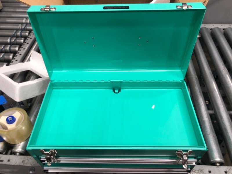 Photo 3 of Amazon Basics 2-Drawer Steel Organization Chest - Turquoise Powder Coated Finish