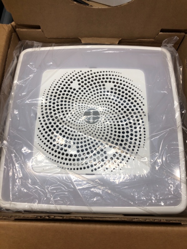 Photo 2 of Broan-NuTone SPK110RGBL ChromaComfort Bathroom Exhaust Fan with Sensonic Bluetooth Speaker and LED Light, White Chroma Sensonic Fan
