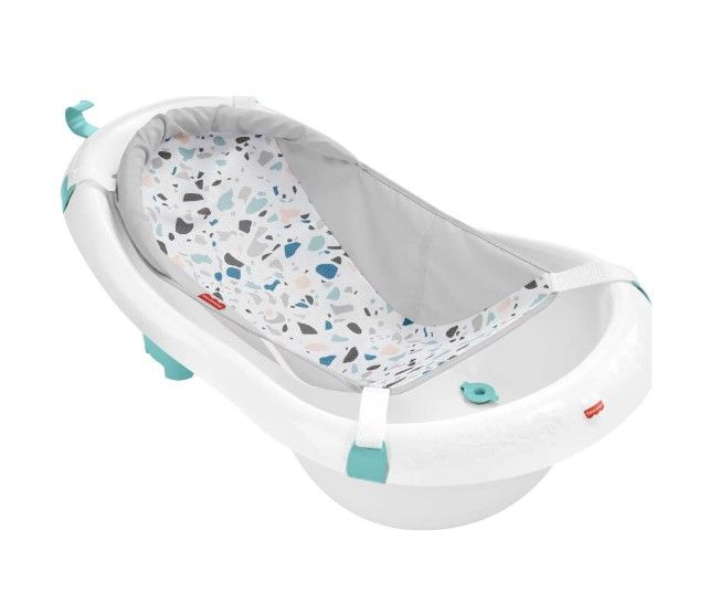 Photo 1 of Fisher-Price 4-in-1 Sling 'N Seat Baby Bath Tub, Ocean Sands