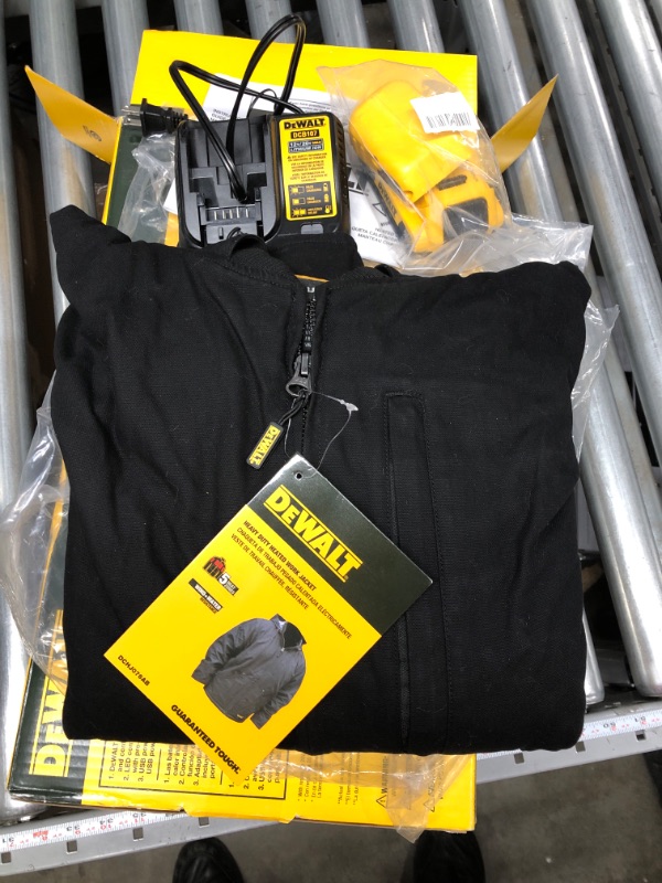 Photo 2 of DEWALT Unisex Adult With 2.0ah Battery and Charger DEWALT Heated Heavy Duty Work Coat, Black, Large US