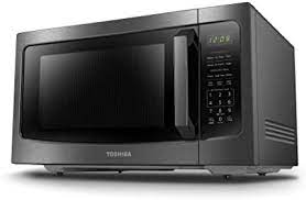 Photo 1 of TOSHIBA ML-EM45P(BS) Countertop Microwave Oven with Smart Sensor and Position Memory Turntable, Memory Function, 1.6 Cu.ft with 13.6" Removable Turntable, Black Stainless Steel, 1200W
