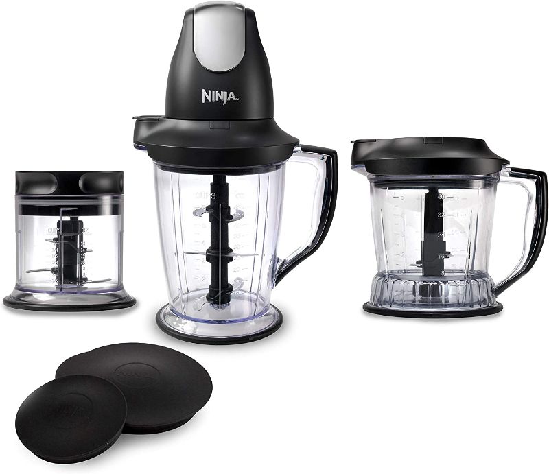 View 1 of Ninja QB1004 Blender/Food Processor with 450-Watt Base, 48oz Pitcher, 16oz Chopper Bowl, and 40oz Processor Bowl for Shakes, Smoothies, and Meal Prep