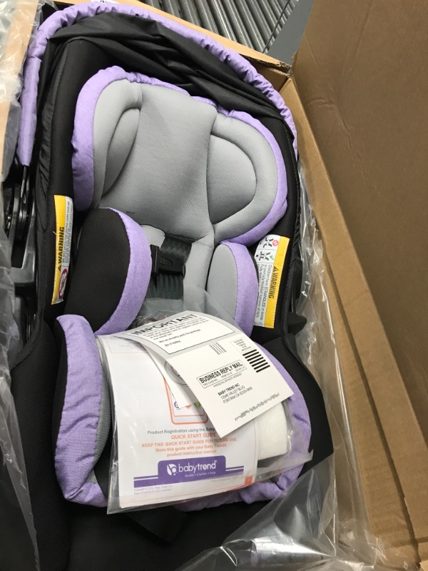 Photo 2 of Baby Trend Secure Snap Tech 35 Infant Car Seat, Lavender Ice 16.5x16.25x28.5 Inch (Pack of 1)