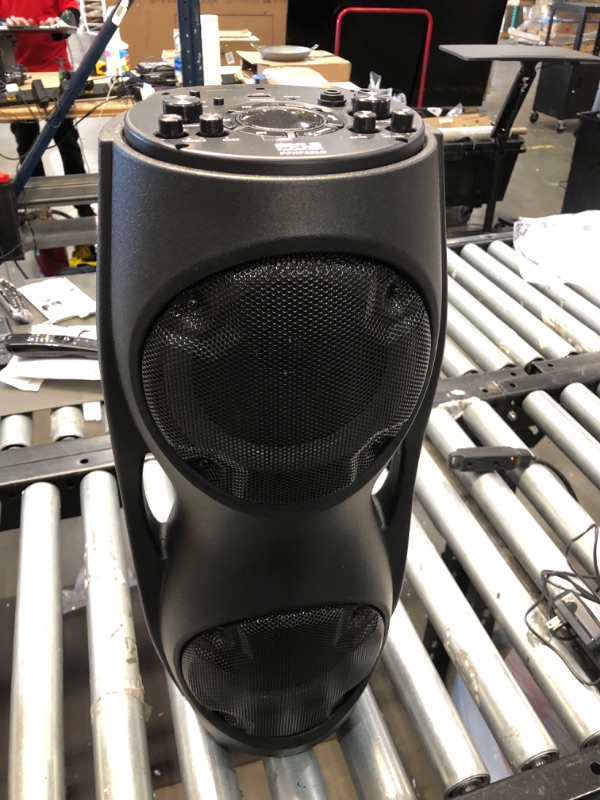 Photo 1 of **SOUND IS CHOPPY**
Pyle PPHP62LB - 6.5'' Multi-Purpose Speaker System - 2 Channel , TWS Function, Speaker with Remote Control, LED Display, USB/Micro SD/FM/Aux Inputs (800 Watts)
