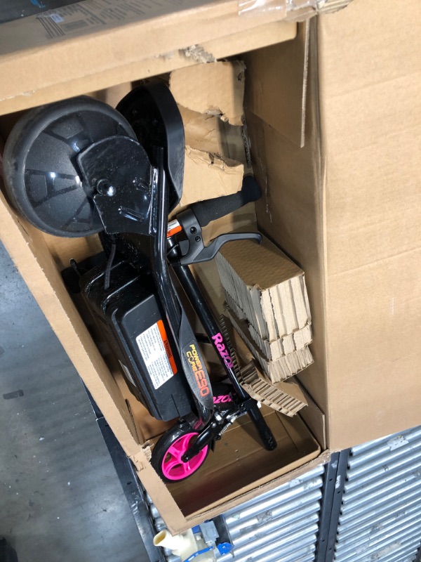 Photo 6 of **MISSING BATTERY** 
Razor Power Core E90 Electric Scooter, One Size , Pink
