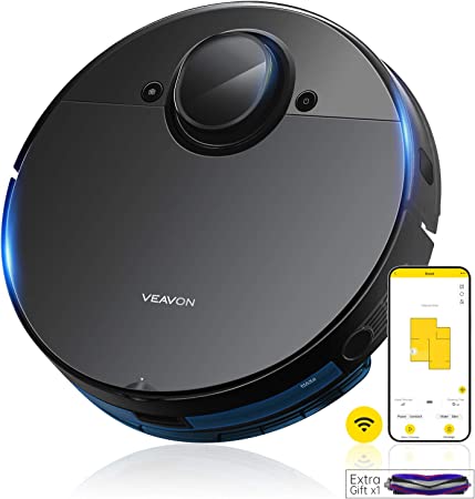 Photo 1 of *SEE NOTE* VEAVON V8 Robot Vacuum Cleaner, 4000Pa Strong Suction Lidar Robotic Vacuum Cleaner Automatic Vacuum Robot Cleaner and Mop for Pet Hair,Carpet,Hard Floors Mopping Robot with Mapping Technology, Black
