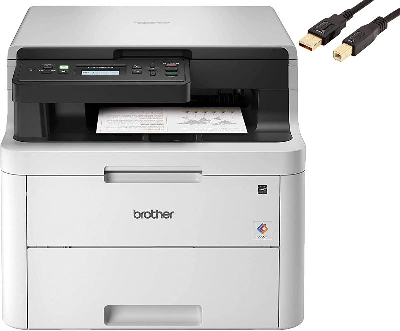 Photo 1 of Brother HL-L32 90CDW Wireless Compact Digital Color All-in-One Laser Printer, 25ppm, 600 x 2400 dpi, Duplex Printing, Durlyfish