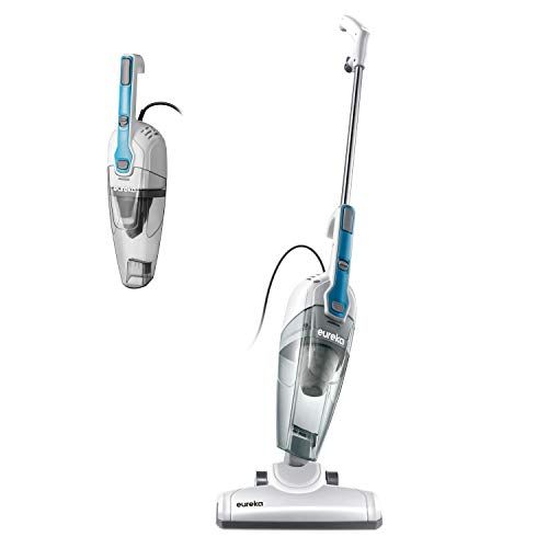 Photo 1 of  Eureka Stick Vacuum Cleaner Powerful Suction 3-in-1 Small Handheld Vac with Filter for Hard Floor Lightweight Upright Home Pet Hair, New, White with Aqua Blue