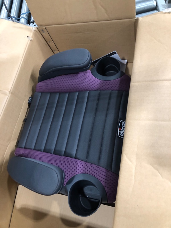 Photo 2 of Chicco GoFit Backless Booster Car Seat, Travel Booster Seat for Car, Portable Car Booster Seat for Children 40-110 lbs, Grape/Purple, 1 Count (Pack of 1)
