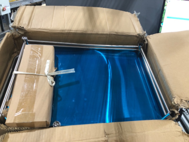 Photo 1 of VEVOR Lab Serving Cart?Utility Cart with Two-Story?Rolling Cart with Two Drawers?for lab Equipment?Use Grade I Stainless Steel?Utility Services (2 Shelves/ 2 Drawer)