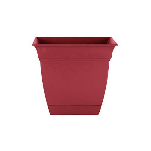 Photo 1 of 10" Square Plastic Eclipse Planter - the HC Companies 10"x10"x14.57" in Clay Color
